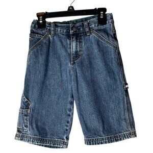 Tommy Hilfiger Shorts Boys 6 Blue Medium Wash Denim Cargo Jean Shorts Preppy